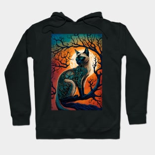 Majestic Siamese Cat and the Sun Hoodie